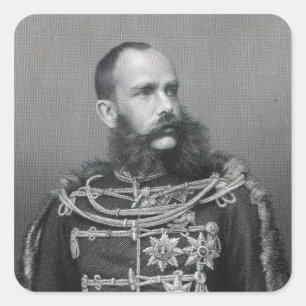 Pegatina Cuadrada Emperador Franz José I de Austria