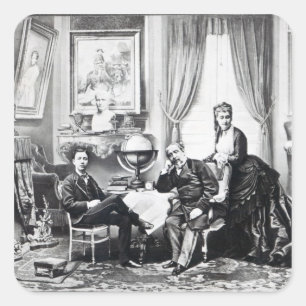 Pegatina Cuadrada Emperador Napoleón III