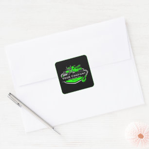 Pegatina Cuadrada Empresa de Remolque Profesional, Servicio de Acarr