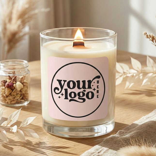 Pegatina Cuadrada Empresa Personalizada Negocios Tu Logo Aquí (Custom Company Business Your Logo Here Square Sticker)