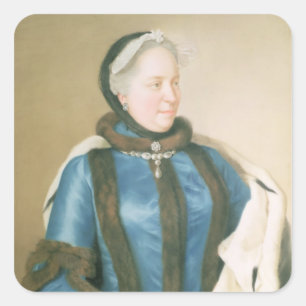 Pegatina Cuadrada Empress Maria Theresa de Austria , c.1770
