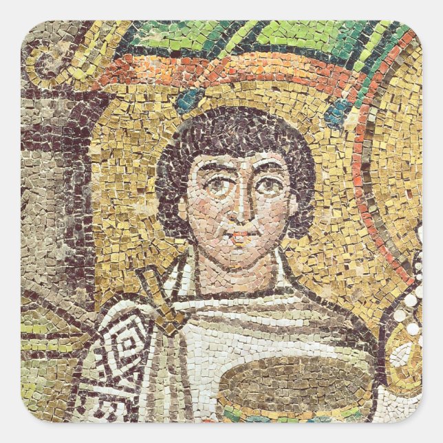 Pegatina Cuadrada Empress Theodora (Anverso)