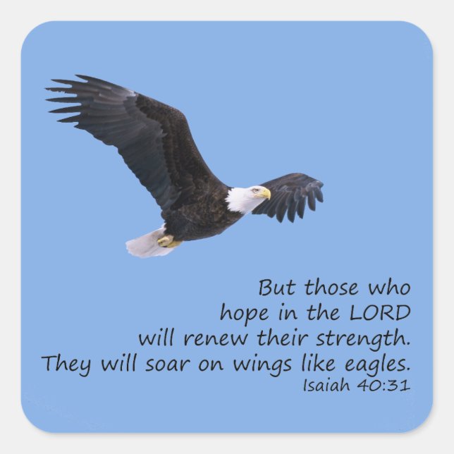 Pegatina Cuadrada En Alas Como Pegatinas De Águilas (Anverso)