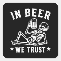 En cerveza confiamos esqueleto refrescante Beer Po