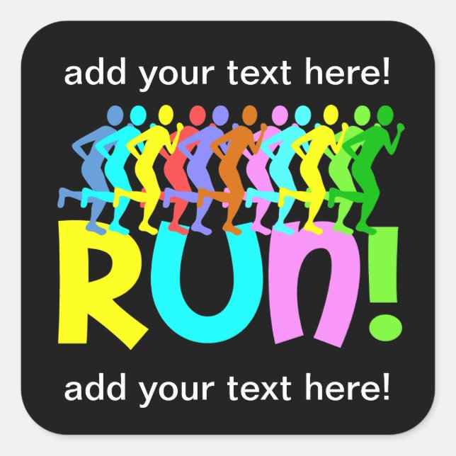 Pegatina Cuadrada en ejecución (Anverso)