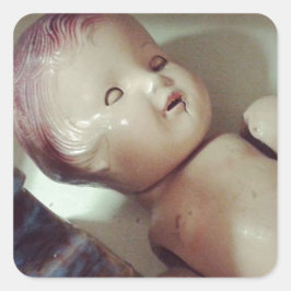 Pegatina Cuadrada En el cajón de los anticuarios.