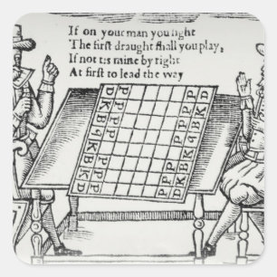 Pegatina Cuadrada En el tablero de ajedrez