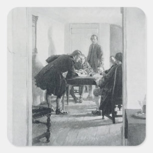 Pegatina Cuadrada En la antigua taberna Raleigh