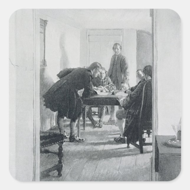 Pegatina Cuadrada En la antigua taberna Raleigh (Anverso)