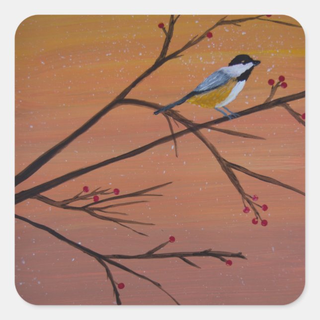 Pegatina Cuadrada En la boca (Anverso)