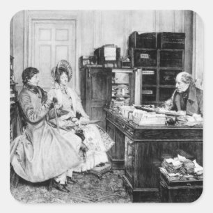 Pegatina Cuadrada En la Fiscalía