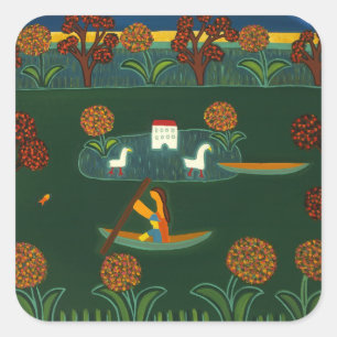 Pegatina Cuadrada En la tierra 2007 del policía