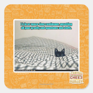 Pegatina Cuadrada En nuestro espacio Tiempo Continuo