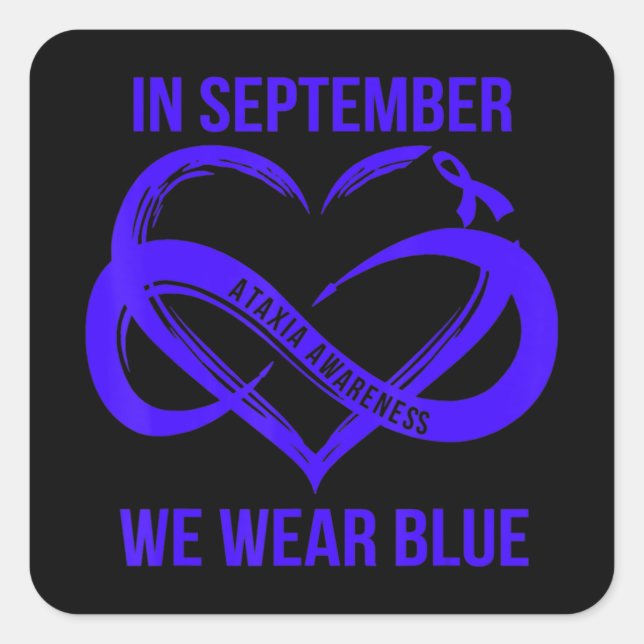 Pegatina Cuadrada En Septiembre Usamos La Cinta De Concienciación De (Anverso)