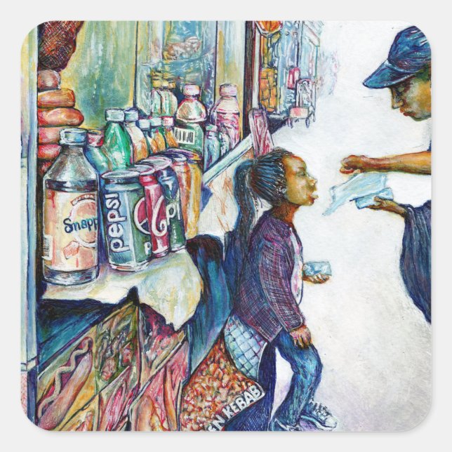 Pegatina Cuadrada En última instancia genera esperanza (Anverso)