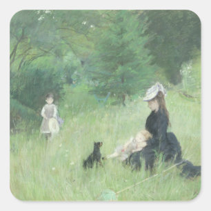Pegatina Cuadrada En un parque, c.1874