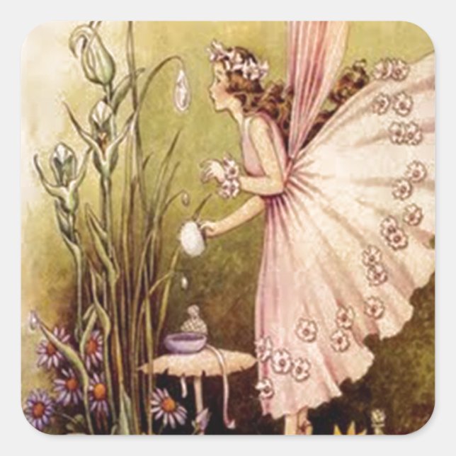 Pegatina Cuadrada Encantador (Anverso)