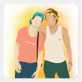 Pegatina Cuadrada Encantador como nosotros - AC