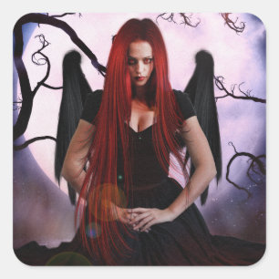 Pegatina Cuadrada Encantador oscuro