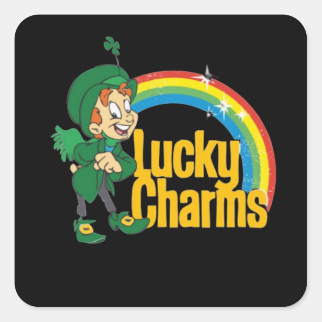 Pegatina Cuadrada Encantamientos Lucky Charms (Anverso)
