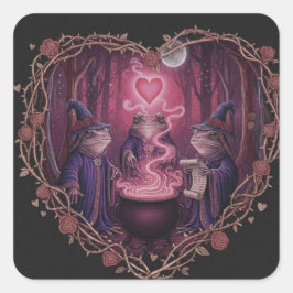 Pegatina Cuadrada EnchantedFrogWitch