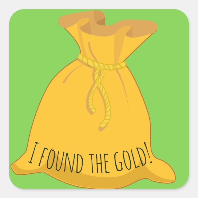 Pegatina Cuadrada Encontré el oro del Día de San Patricio
