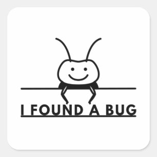 Pegatina Cuadrada Encontré un error
