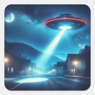 Pegatina Cuadrada Encuentro Medianoche: La llegada