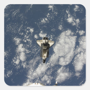 Pegatina Cuadrada Endeavor del transbordador espacial 10