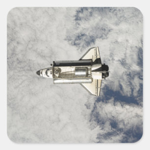 Pegatina Cuadrada Endeavor del transbordador espacial 12
