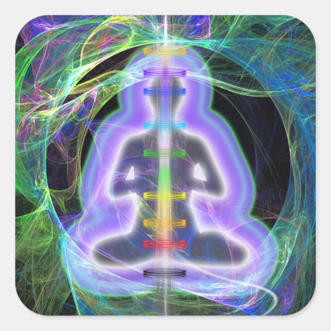 Pegatina Cuadrada Energía (Anverso)