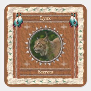 Pegatina Cuadrada Energía de Secretos de Lince