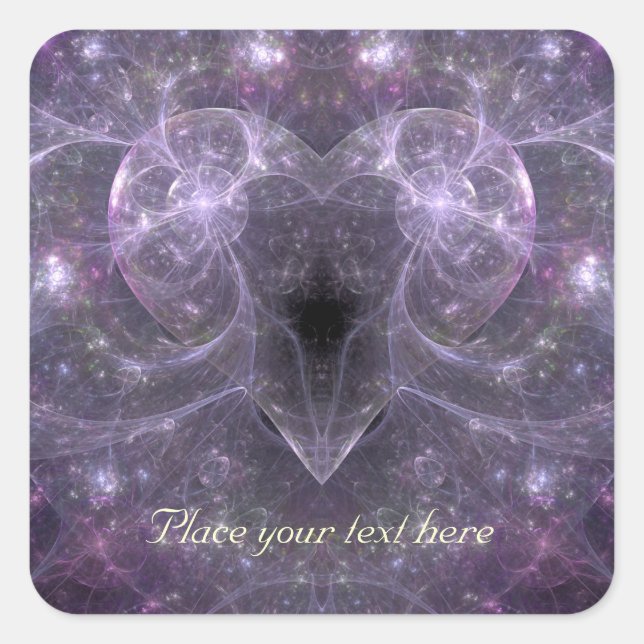 Pegatina Cuadrada Energía del amor (Anverso)