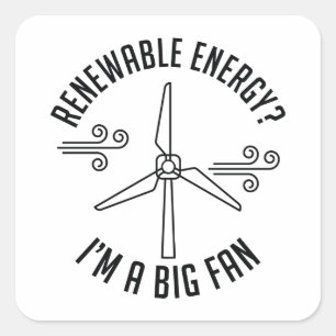 Pegatina Cuadrada Energía renovable