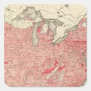 Pegatina Cuadrada Enfermedades intestinales mueren en Estados Unidos