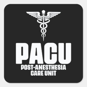Pegatina Cuadrada Enfermera de anestesia Anestesiología Cirugía Anes