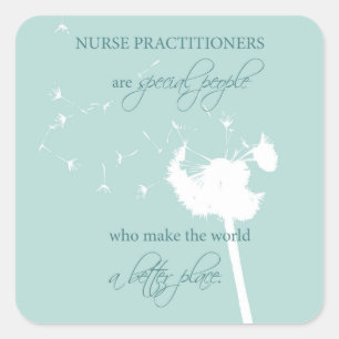 Pegatina Cuadrada Enfermera practicante Dandelion