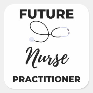 Pegatina Cuadrada Enfermero futuro profesional 2