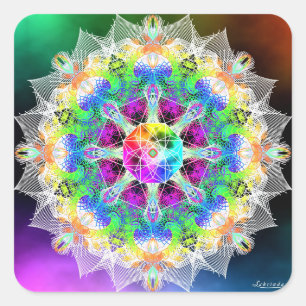 Pegatina Cuadrada Enfocar y crear