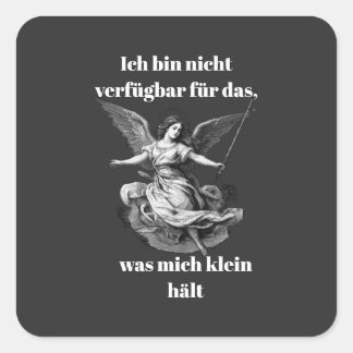 Pegatina Cuadrada Engel der Unverfügbarkeit 