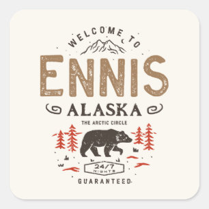 Pegatina Cuadrada Ennis Alaska