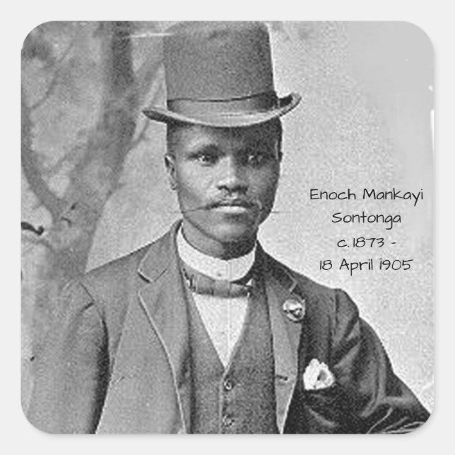 Pegatina Cuadrada Enoch Mankayi Sontonga (Anverso)
