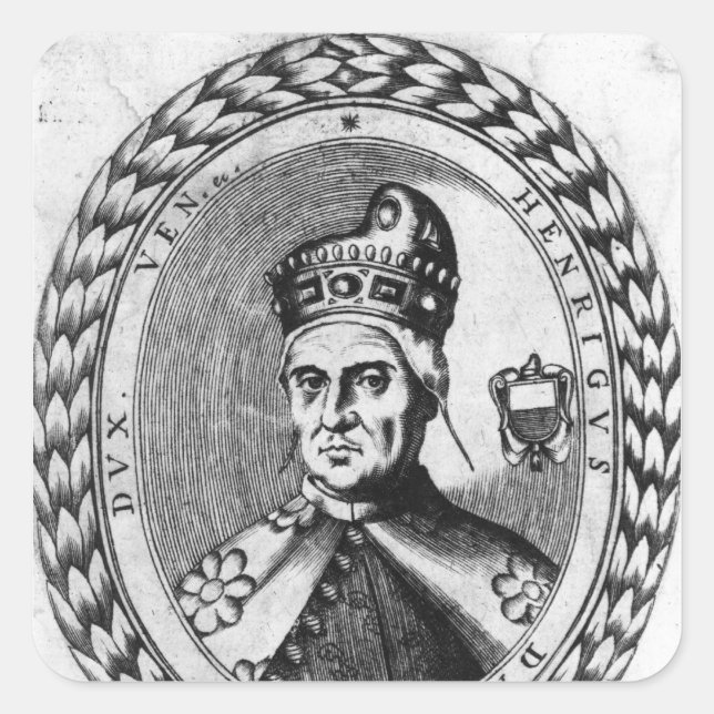 Pegatina Cuadrada Enrico Dandolo (Anverso)