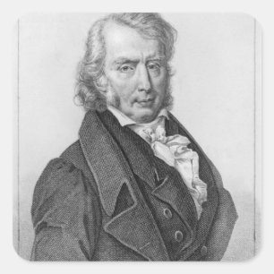 Pegatina Cuadrada Enrique Benjamin Constant de Rebecque como