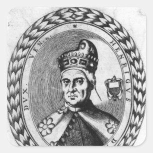 Pegatina Cuadrada Enrique Dandolo