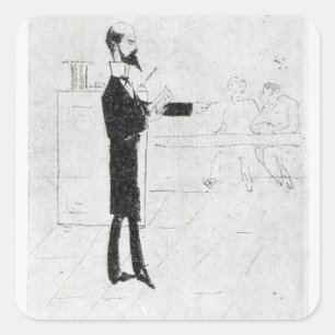 Pegatina Cuadrada Enseñanza de la Verlaine en la Institución