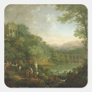 Pegatina Cuadrada Entorno ideal, 1776