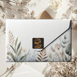 Pegatina Cuadrada Entra En Tu Propio Riesgo Fun De La Fiesta De Hall