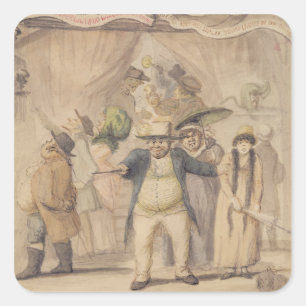 Pegatina Cuadrada Entrada a la carpa de exhibición de Pidcock en una