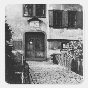 Pegatina Cuadrada Entrada a la casa de Johann Sebastian Bach